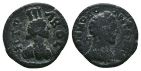 ARABIA, Bostra. Commodus. AD 177-192. Æ
Reference:

Condition: Very Fine

Weight: 1.7 gr
Diameter: 14.4 mm