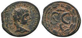Seleucis and Pieria, Antiochia ad Orontem. Elagabalus. (218-222) Ae
Reference:

Condition: Very Fine

Weight: 4.3 gr
Diameter: 21.2 mm