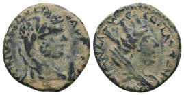 Caracalla (198-217). Mesopotamia, Carrhae. Æ
Reference:

Condition: Very Fine

Weight: 5.1 gr
Diameter: 19.7 mm