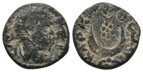 Caracalla (198-217). Mesopotamia, Carrhae. Æ
Reference:

Condition: Very Fine

Weight: 2.8 gr
Diameter: 15.5 mm