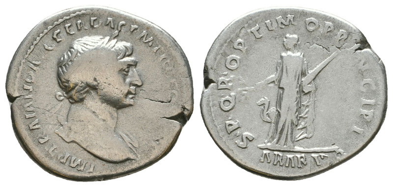 Trajan. A.D. 98-117. AR denarius
Reference:
Condition: Very Fine

Weight: 3....