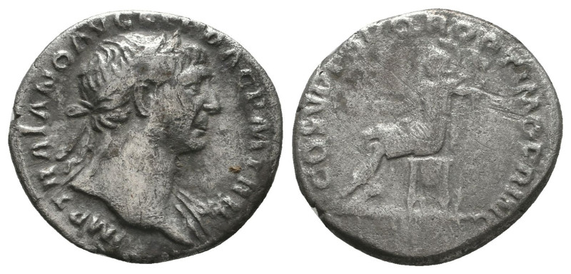 Trajan. A.D. 98-117. AR denarius
Reference:
Condition: Very Fine

Weight: 3....