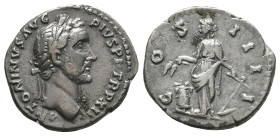 Antoninus Pius. A.D. 138-161. AR denarius 
Reference:
Condition: Very Fine

Weight: 2.9 gr
Diameter: 17 mm