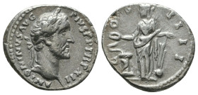Antoninus Pius. A.D. 138-161. AR denarius 
Reference:
Condition: Very Fine

Weight: 3.4 gr
Diameter: 18 mm