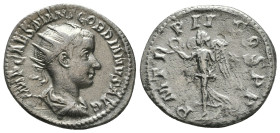 Gordian III. A.D. 238-244. AR antoninianus
Reference:
Condition: Very Fine

Weight: 4 gr
Diameter:22.7 mm