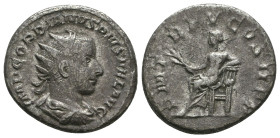 Gordian III. A.D. 238-244. AR antoninianus
Reference:
Condition: Very Fine

Weight: 4.6 gr
Diameter: 21.5 mm