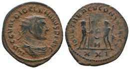 Diocletian. A.D. 284-305. AE antoninianus
Reference:
Condition: Very Fine

Weight: 3.9 gr
Diameter: 21.2 mm