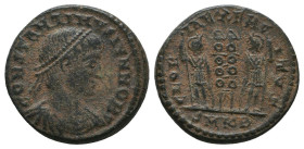 Constantine II. As Caesar, A.D. 317-337. AE
Reference:
Condition: Very Fine

Weight: 2.9 gr
Diameter: 17.5 mm