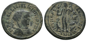 Licinius A.D. 308-324. AE
Reference:
Condition: Very Fine

Weight: 3.8 gr
Diameter: 20.9 mm