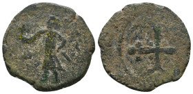 CRUSADERS COINS, AE. AD. 11th - 13th Centuries
Reference:
Condition: Very Fine

Weight: 5 gr
Diameter: 22.6 mm