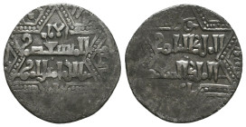 Islamic coins, Ar.
Reference:
Condition: Very Fine

Weight: 2.6 gr
Diameter: 20 mm