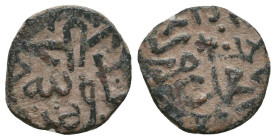 Islamic coins, Ae.
Reference:
Condition: Very Fine

Weight: 1.2 gr
Diameter: 13.9 mm