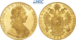 1915 Austria: Franz Joseph I gold 4 Ducat, KM-2276. (13,90 g), NGC MS66