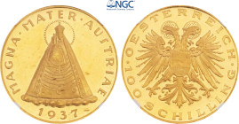 1937 Austria: Republic gold 100 Schilling, Vienna mint, KM-2857. (23,50 g), NGC PL64