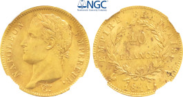 1811-A France: Napoleon gold 40 Francs, KM-696.1. (12,90 g), NGC MS63