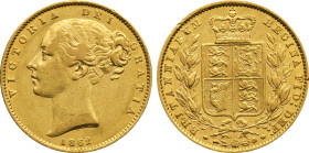 1862 Great Britain: Victoria gold Sovereign, KM-736.1. (7,90 g). XF/AU