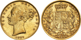 1869 Great Britain: Victoria gold Sovereign, die number 43, KM-736.2. (7,90 g). VF/XF