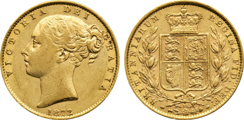 1872 Great Britain: Victoria gold Sovereign, die number 78, KM-736.1. (7,90 g). ...