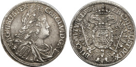 1724 Austria: Charles VI silver 1/2 Taler, KM-1616.1. (14,20 g). XF/AU