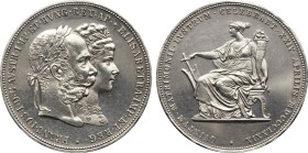 1879 Austria: Franz Joseph I silver 2 Florin, KM-2233. (24,70 g). UNC/Prooflike