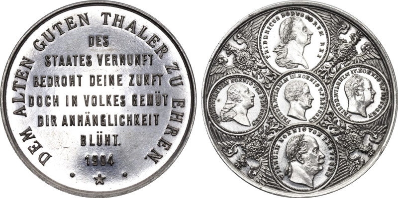 1904 Germany: Commemorative silver Taler Medal, Marienburg-7211.(14,10 g). UNC/P...