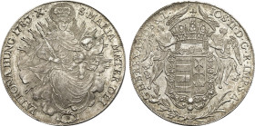 1783-B Hungary: Joseph II silver Taler, KM-395.1. (28,00 g). AU