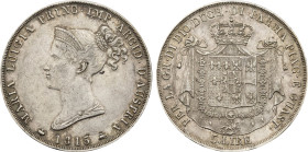 1815 Italy: Parma. Maria Luigia silver 5 Lire, KM-C30. (25,00 g). XF/AU