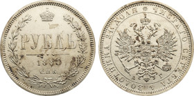 1885 CПБ-AГ Russia: Alexander III silver Rouble, Bit-46. (20,70 g). AU/UNC