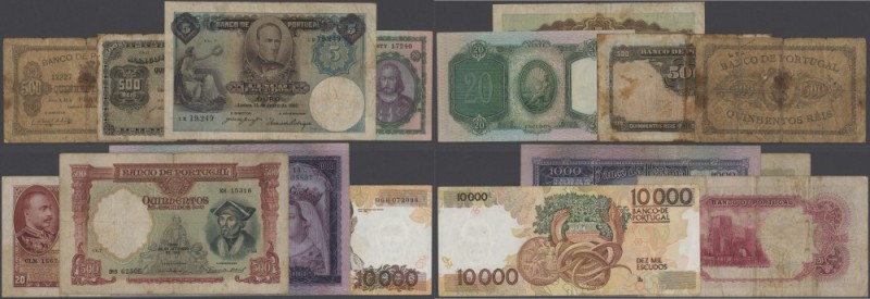 Portugal: huge lot with 45 Banknotes Portugal starting with the early issues fro...