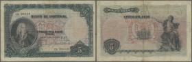Portugal: 500 Reis 1909 P. 104, folded but no holes or tears, normal traces of use, condition: F.
