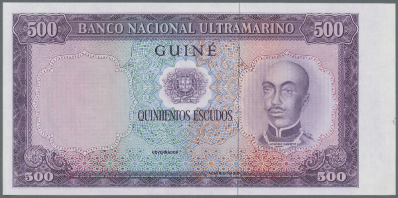 Portuguese Guinea: 2 pieces of 500 Escudos ND Proof of P. 46(p) consisting of 2 ...