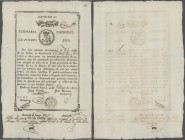 Puerto Rico: 25 Pesos 4.5.1813 P. NL, Tesoria Nacional, interesting Document of this country in unfolded condition: XF+.