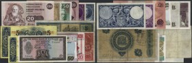 Scotland: large higher value collectors set of 68 different banknotes containing BANK OF SCOTLAND P. 91a (XF), P. 91b (VF), P. 96b (F), P. 98 (F-), P....