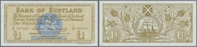 Scotland: set 2 notes Bank of Scotland containing 1 Pound 1964 P. 102a (aUNC) and 5 Pounds 1961 P. 103 (UNC), nice condition set. (2 pcs)