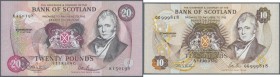 Scotland: Bank of Scotland set of 3 notes containing 5 Pounds 1990 P. 116a (UNC), 10 Pounds 1994 P. 117a (UNC) and 20 Pounds 1991 P. 118 (UNC), nice c...