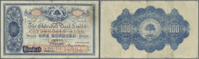 Scotland: The Clydesdale Bank 100 Pounds 1935 P. 188, great rare note, several folds and creases in paper, light staining, a tear in note at right (1c...