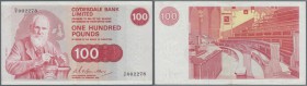 Scotland: Clydesdale Bank Limited 100 Pounds 1976 P. 210b, vertically folded, several creases in paper, not pressed, no holes or tears, still crispnes...