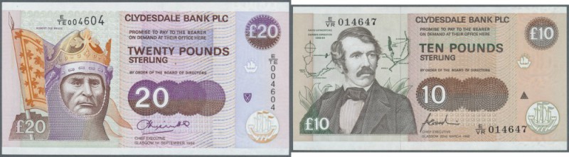 Scotland: Clydesdale Bank PLC set of 3 notes containing 5 Pounds 2002 P. 218d (U...