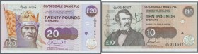 Scotland: Clydesdale Bank PLC set of 3 notes containing 5 Pounds 2002 P. 218d (UNC), 10 Pounds 1996 P. 219c (aUNC) and 20 Pounds 1994 P. 221a (UNC), n...