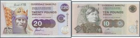 Scotland: Clydesdale Bank PLC set of 2 notes containing 10 Pounds 1999 P. 226b (UNC) and 20 Pounds 1997 P. 227 (UNC). (2 pcs)