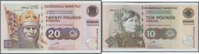 Scotland: Clydesdale Bank PLC set of 2 notes containing 10 Pounds 2000 P. 229A (UNC) and 20 Pounds 2000 P. 229B (UNC), nice set. (2 pcs)
