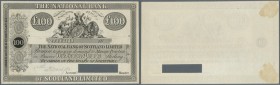 Scotland: The National Bank of Scotland Limited 100 Pounds ND(1882) P. 243p, signature area cut out, pencil annotation at lower border, corner fold at...