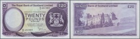 Scotland: The Royal Bank of Scotland 20 Pounds 1979 P. 339, light center fold and dints at upper border, 2 pinholes at left, no other holes or tears, ...