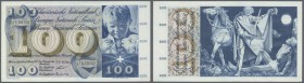 Switzerland: large collectors set of 9 different banknotes 100 Franken P. 49 all different with different issue dates containing 1956 P. 49a (VF-), 19...