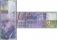 Switzerland: 1000 Franken 1999 P. 74b, in great crisp original condition: UNC.