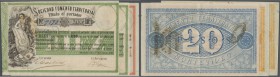 Uruguay: set of 2x 10 Pesos 1868 P. S481 and 1x 20 Pesos 1868 P. S482, all notes with light center fold and light handling in paper, condition XF. (3 ...
