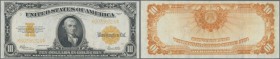 USA: 10 Dollars Gold Certificate 1922 P. 274 in great condition: only a center fold and 2 slight vertical folds. No holes or tears, very bright paper,...