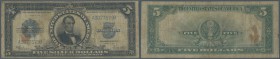 USA: rare banknote 5 Dollars 1923 P. 343, Fr#282, seldom seen type, this one is PMG graded in condition: PMG 12 FINE NET.