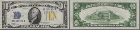 USA: 10 Dollars 1934A yellow seal P. 415Y, center fold and light creases in paper, condition: VF+.