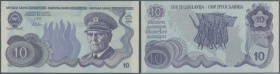 Yugoslavia: 10 Dinars ND(1978) not issued banknote, first time seen in blue color, unique as PMG graded in great condition: PMG 64 CHOICE UNCIRCULATED...